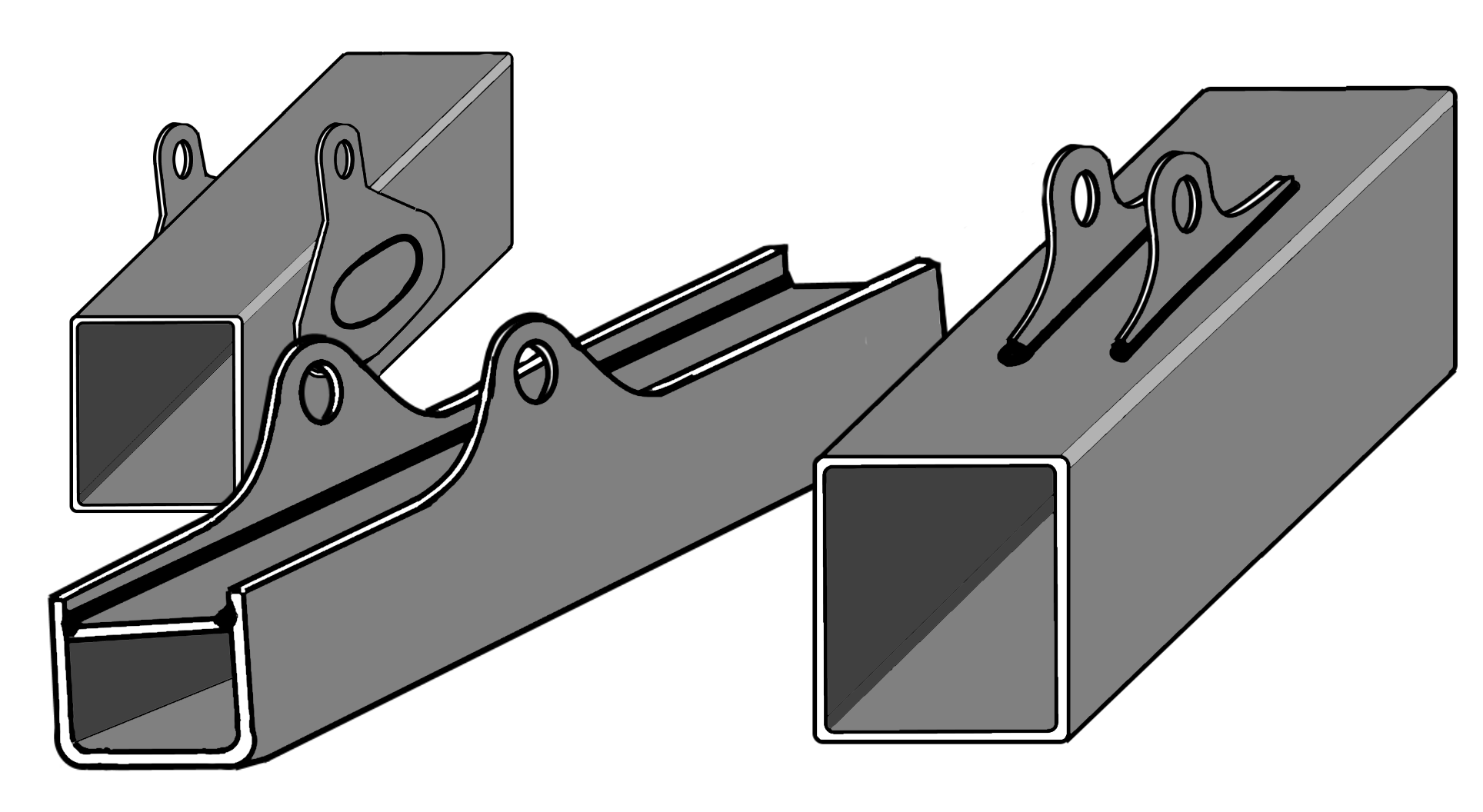 Picture 2: Typical load attachements in a fatigue loaded design.