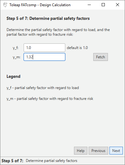 Picture 3: Partial Safety Factors Guide completed