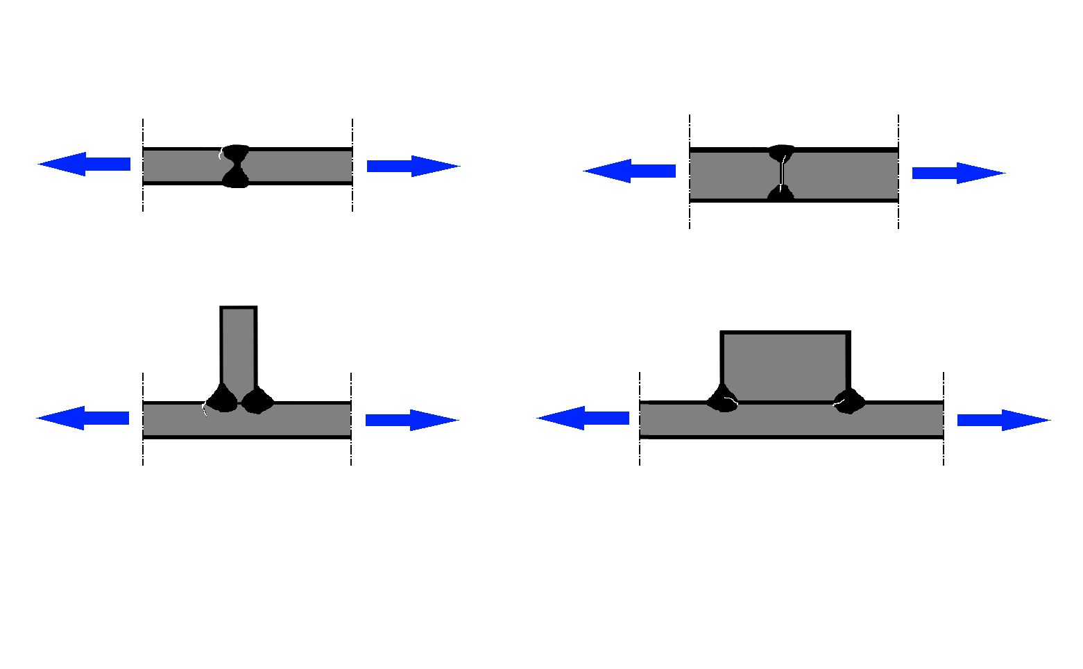 Picture 3: Crack growth from weld toe to the left and from weld root to the right.